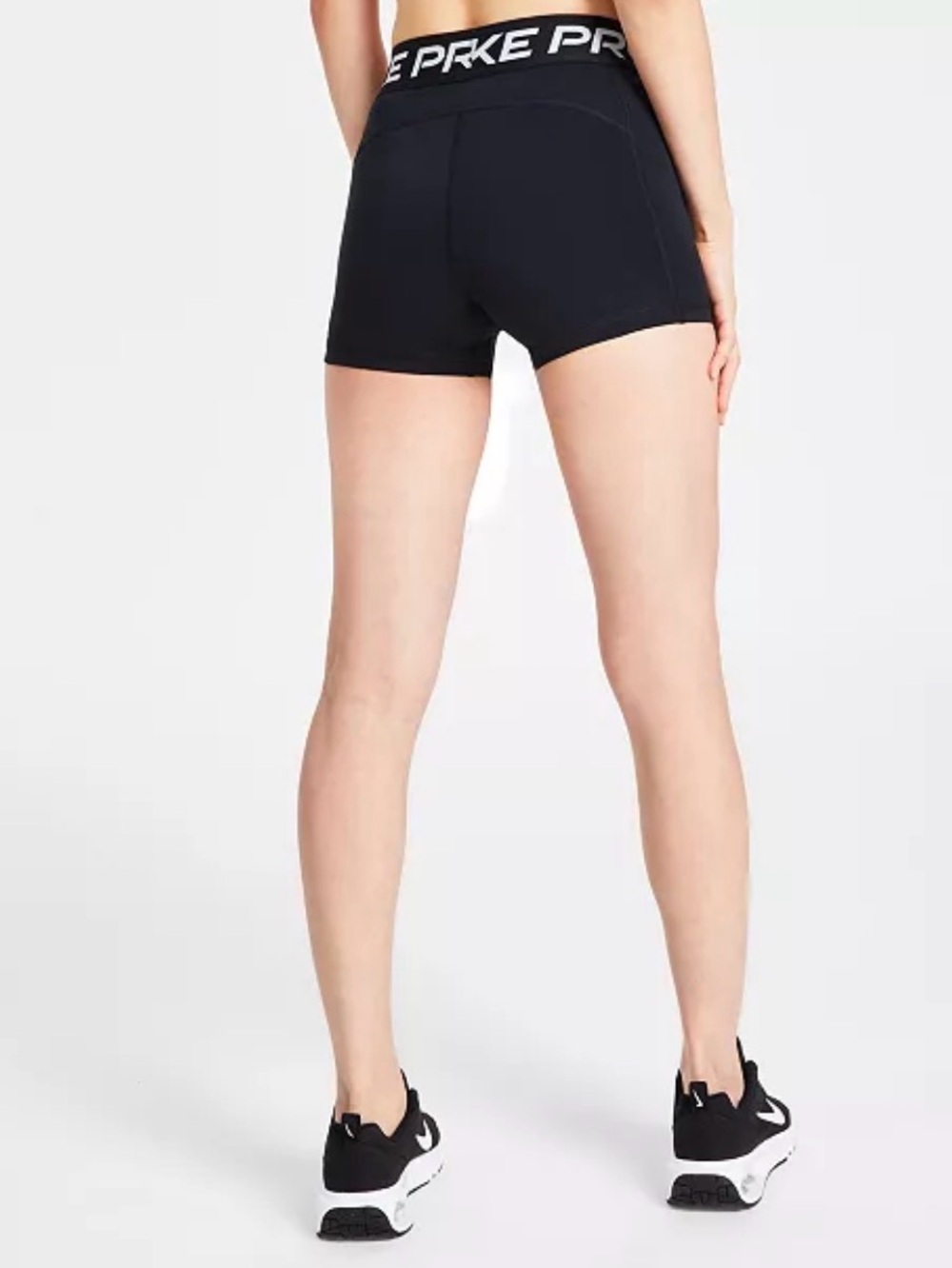 Nike Pro Black Women’s Compression Bike Shorts with White Swoosh - Picture 3 of 5